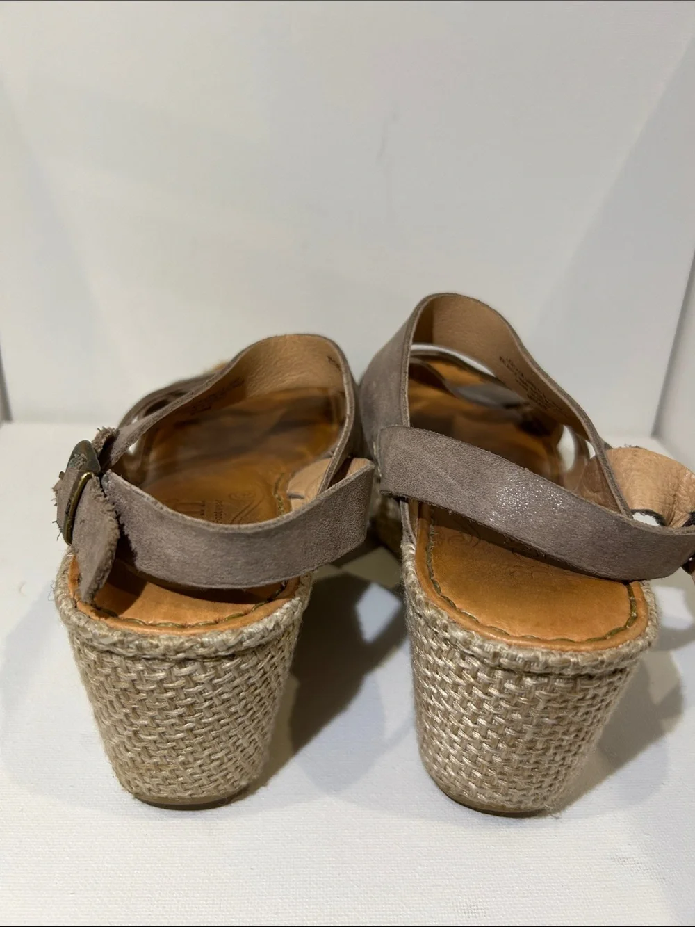 Born Taupe Cross-Over‎ Espadrille Sandals